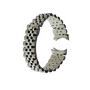 Steel bracelet with hidden clasp compatible with Rolex...