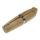 AURIFEX Pinza/vibro de madera dura, con mandíbulas planas y redondas, y cuña