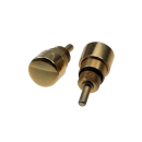 Pushers screw in stainless steel gold plated for wristwatch & chronograph 2 pc