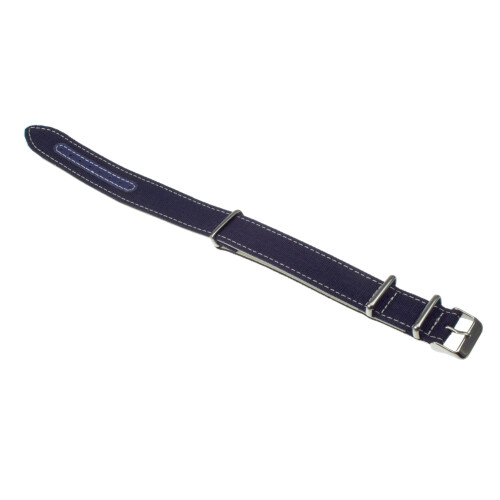Cordura Natoarmband 20 mm mit Schließe kompatibel zu RLX Sportmodellen blau