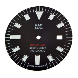 KAD LOO Ocean Date dial for ETA 2824-2 and other movements