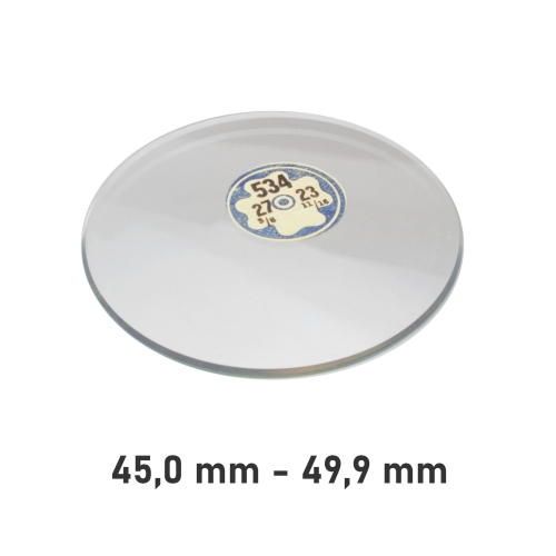 Sostituzione vetro minerale di ricambio orologio da tasca, curvo 45,0 mm-49,9 mm