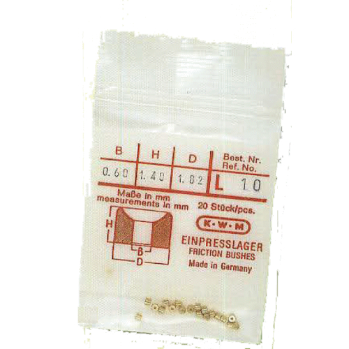 KWM cojinetes para relojes Tipo L 2.00 X 1.40 X 3.50 MM