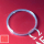 Genuino OMEGA cristal acrílico anillo de tensión armado blanco / plata 063PZ