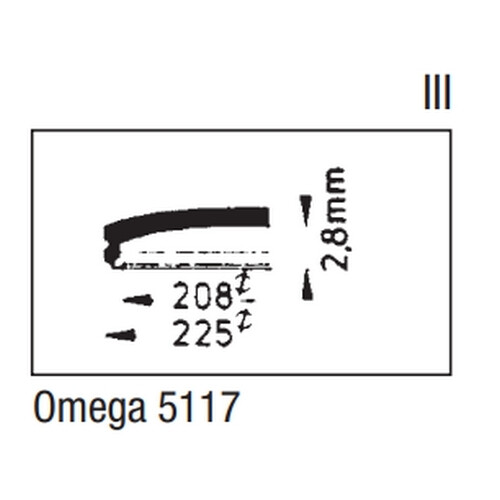 Kunststoffglas / Acrylglas goldarmiert gelb kompatibel zu OMEGA PX5117