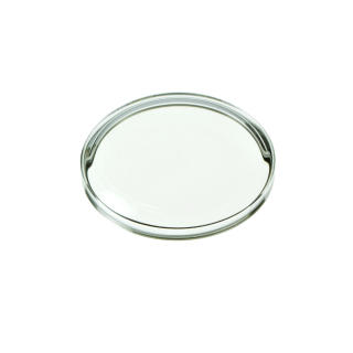 Kunststoffglas / Acrylglas stahlarmiert weiß / silber kompatibel zu OMEGA 063PZ