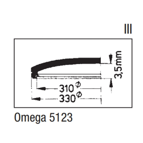 Verre acrylique armé dun anneau en blanc/acier compatible pour OMEGA 063PZ PZ5123