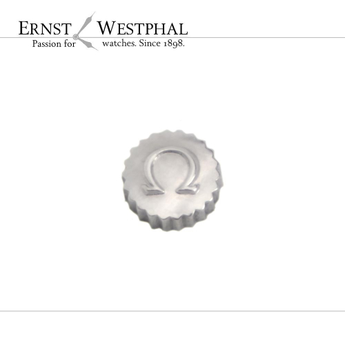 Couronne Omega authentique avec tube à ressort, acier 3,25 mm x 1,8 mm - PZ22027