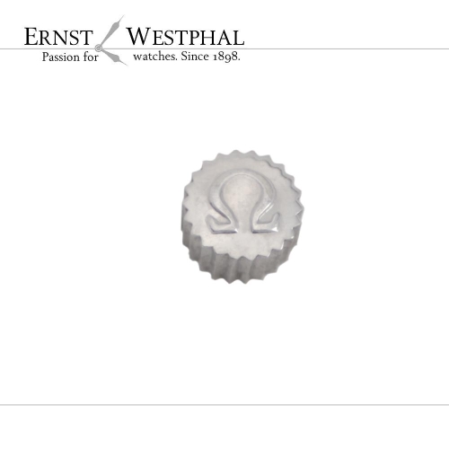 Original Omega Krone mit Federtubus, Stahl 4,0 x 3,7 - PZ22031