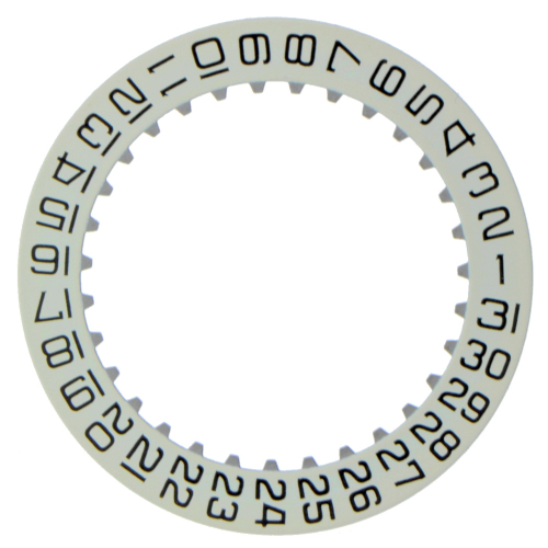 Kalenderscheibe schwarz/weiß 2557/1 F3 kompatibel ETA 9162 Omega 1250 Zenith: 50.0