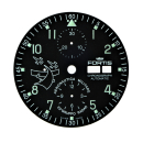 FORTIS dial for Valjoux 7750 black 35.2 mm 22º...