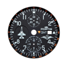 FORTIS dial for Valyoux 7750 black 35.2 mm F-16 Fighting...