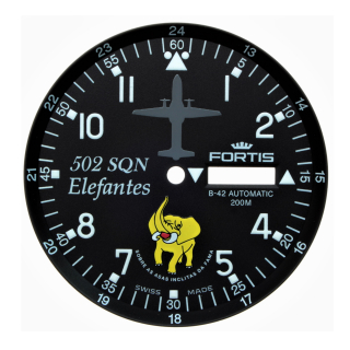 FORTIS dial for ETA2836-2 black 35.1 mm 502 SQN Elefantes
