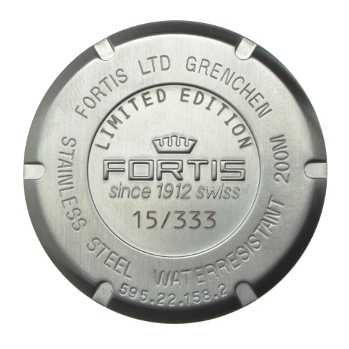 Genuine FORTIS case back brushed steel for Flieger 595.22.158.2 Limited Edition