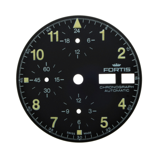 Genuine FORTIS dial for Stratoliner 571.10.142, 571.22.142 black 29.6 mm