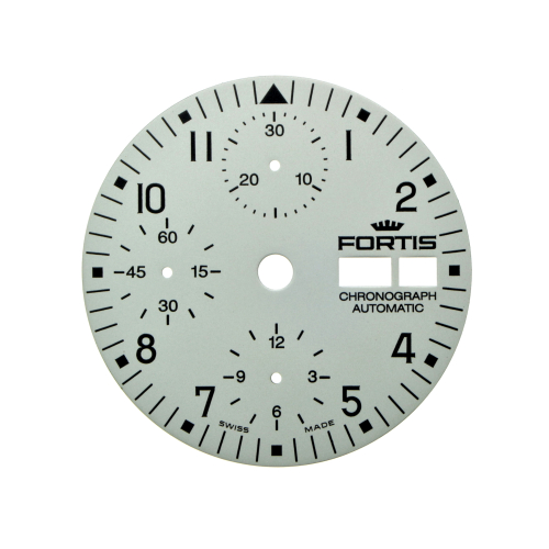 Cadran FORTIS for Flieger 622.20.12 blanche 29,6 mm