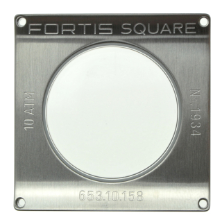 Original FORTIS Gehäuseboden / Glasboden, gebürstet, für Square 653.10.158