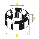 Bergeon press-fit bearing Brass chuck Brass bearing 0.60 x 1.50 x 2.00 mm