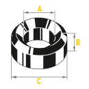 Cojinete de presión Bergeon Manguito de latón Buchones de latón 5,00 x 2,00 x 8,50 mm