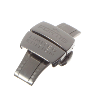 FORTIS folding clasp Limited Edition 18 mm polished for silicone strap 