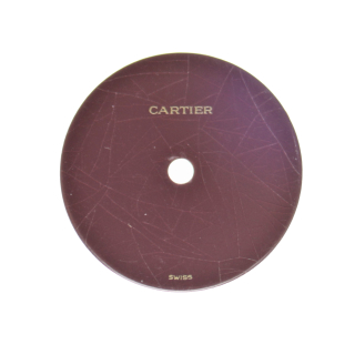 Original CARTIER Zifferblatt Rund bordeaux 17 mm für Must de Cartier