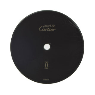 Original CARTIER Zifferblatt Rund schwarz 20 mm für Must de Cartier