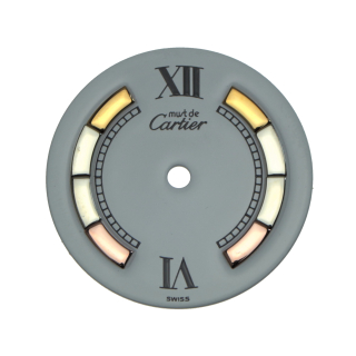 Original CARTIER Zifferblatt rund weiß 20 mm für Must de Cartier NOS