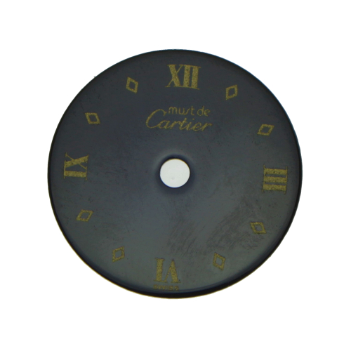 Genuine CARTIER dial round black 15 mm for Colisee