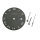 Esfera con agujas original de CARTIER redondo negro 24 mm para Cougar NOS