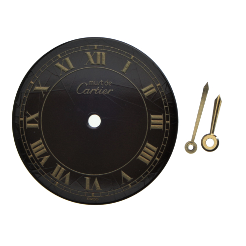 Esfera con agujas original de CARTIER redondo marrón 20 mm para Must de Cartier