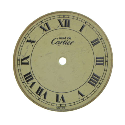 Cadran fr original ronde jaunir 20 mm pour Must de Cartier