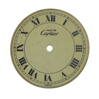 Original CARTIER Zifferblatt Rund gelb 20 mm für Must de Cartier 