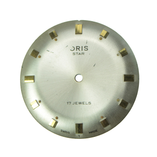Original ORIS Zifferblatt Rund gold 28 mm für STAR 17 Jewels