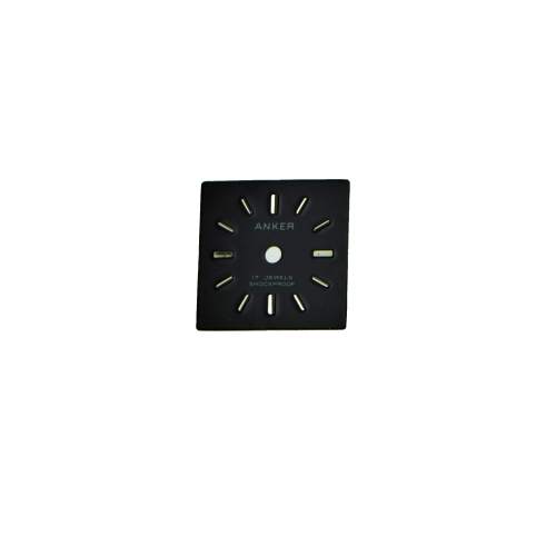 Genuine ANKER dial square black 14x14 mm 17 jewels shockproof #1