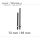 Hand set for quartz movements with Euro perforation 95 mm Obelisk Black