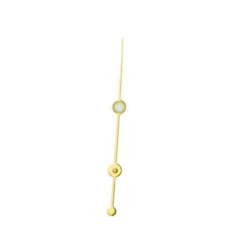 "Bullseye" Lancetta dei secondi centrale con materiale luminoso 0,25/14,00 mm colore oro