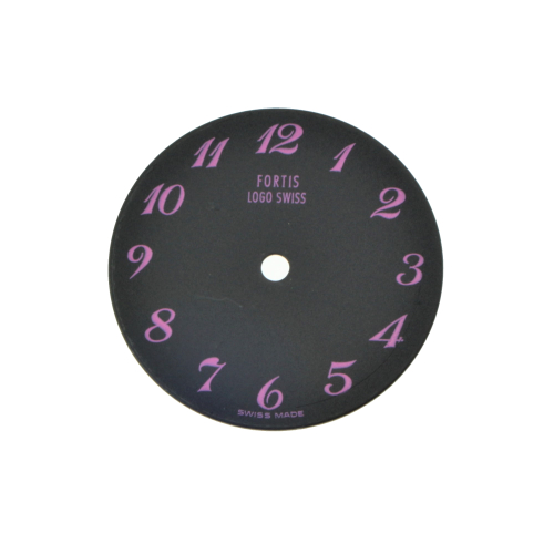 Véritable cadran FORTIS pour Fortis Logo Swiss noir 20.7 mm