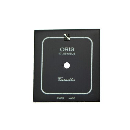 Original ORIS Zifferblatt Rechteck schwarz 20x22 mm für Versailles 17 Jewels Nr.3