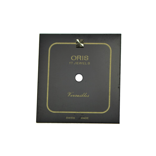 Original ORIS Zifferblatt Rechteck schwarz 20x22 mm für Versailles 17 Jewels Nr.2