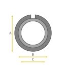 Cerchio di presa originale CARTIER VA160024 rotonda 22,6 mm per Must 21 XL