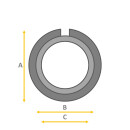 Cerchio di presa originale CARTIER VA160023 rotonda 20,3 mm per Must 21