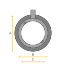 Auténtico CARTIER círculo de encaje 40330041 redondo 21,6 mm para Panthere