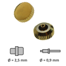 Wasserdichte Krone mit Dichtung vergoldet Gewinde 0,9 mm...