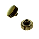 Waterproof crown with gasket gold plated thread 0.9 mm...