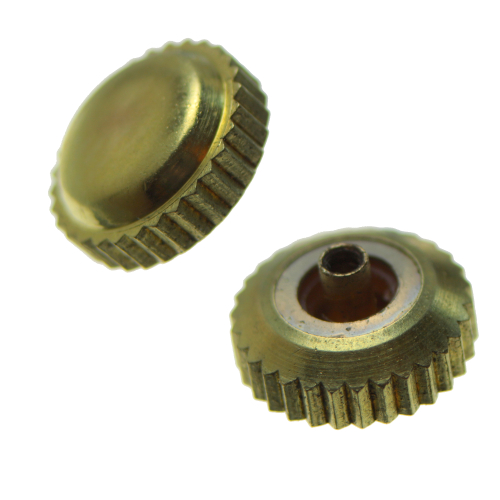 Corona impermeables con junta dorado rosca 0,9 mm tubo 2,5 mm 6,5 mm