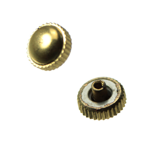 Waterproof crown with gasket gold plated thread 1.0 mm tube 2.5 mm 4.5 mm