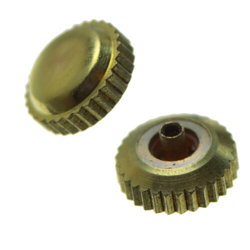 Corona impermeables con junta dorado rosca 1,0 mm tubo 2,5 mm 6,0 mm