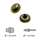 Corona impermeables con junta dorado rosca 1,2 mm tubo...