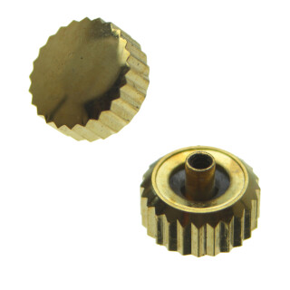 Corona impermeables con junta dorado rosca 1,1 mm tubo 2,2 mm 5,3 mm