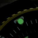 Perle lumineuse Superluminova 2.3 mm armée, plaquée or verte